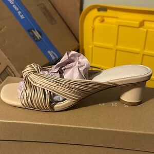 Sanctuary Beige Women's Heeled Mules